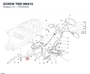 SCREW TBEI M6X10 77510181A diagram position