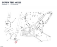 SCREW TBEI M6X25 77510221A diagram position