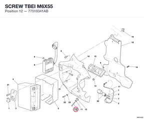 SCREW TBEI M6X55 77510341AB diagram position