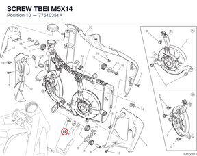 SCREW TBEI M5X14 77510351A diagram position