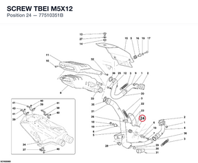SCREW TBEI M5X12 77510351B diagram position