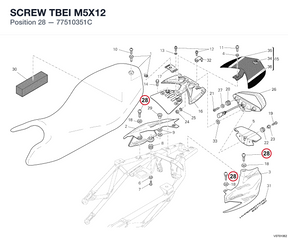 SCREW TBEI M5X12 77510351C diagram position