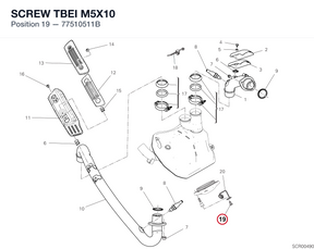 SCREW TBEI M5X10 77510511B diagram position