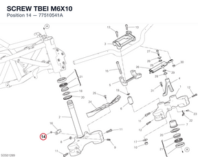 SCREW TBEI M6X10 77510541A diagram position