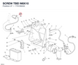 SCREW TBEI M8X10 77510622A diagram position
