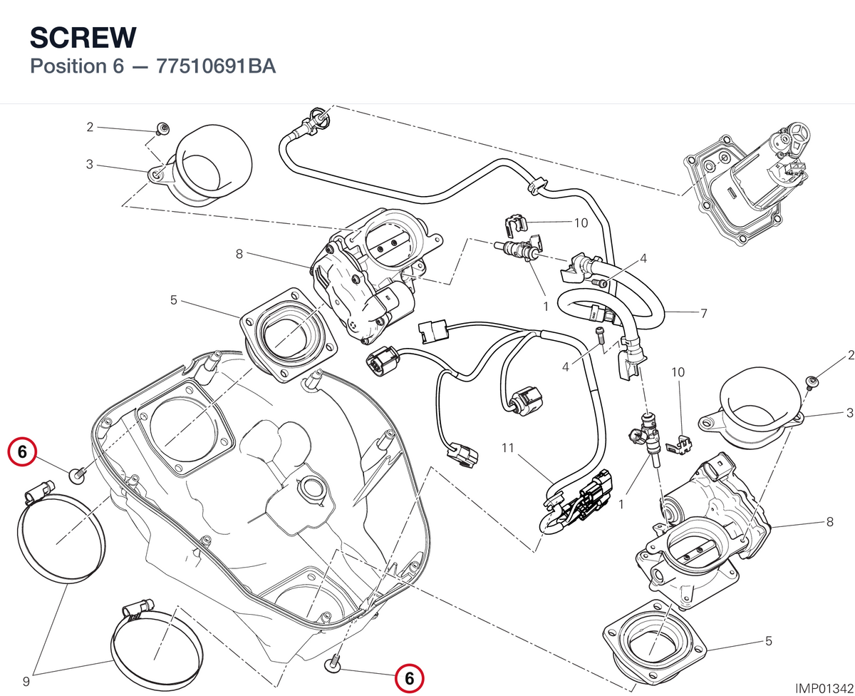 SCREW 77510691BA diagram position