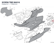 SCREW TBEI M4X16 77550121A diagram position