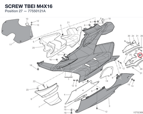 SCREW TBEI M4X16 77550121A diagram position