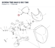 SCREW TBEI M4X12 ISO 7380 77550149E diagram position
