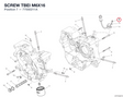 SCREW TBEI M6X16 77550211A diagram position