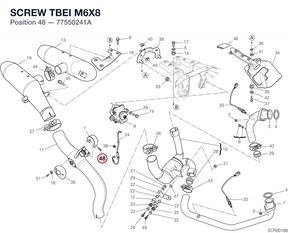 SCREW TBEI M6X8 77550241A diagram position