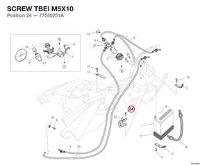 SCREW TBEI M5X10 77550251A diagram position