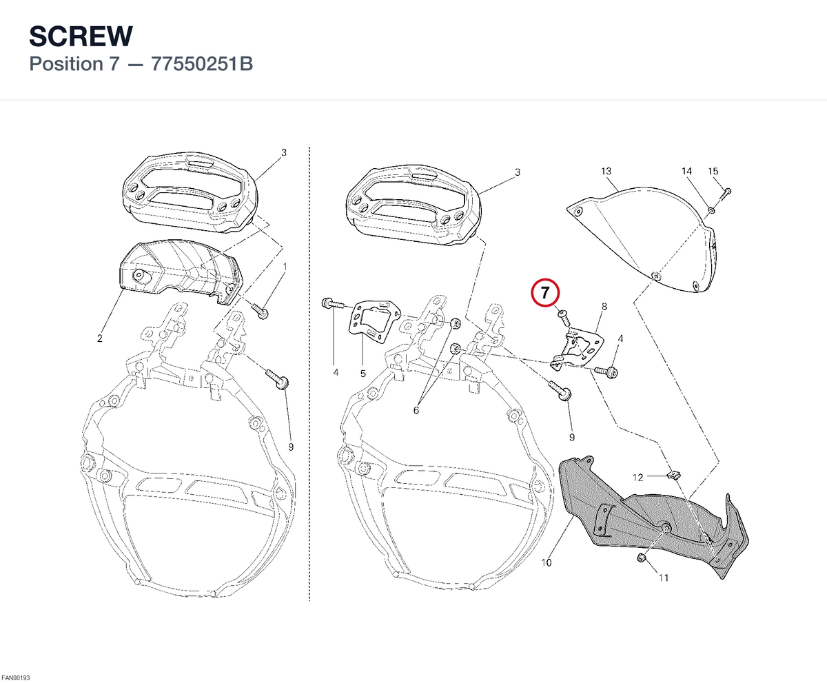 SCREW 77550251B diagram position
