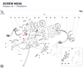SCREW M2X6 77640021A diagram position