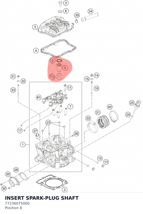 Diagram preview: INSERT SPARK-PLUG SHAFT (77236075000)