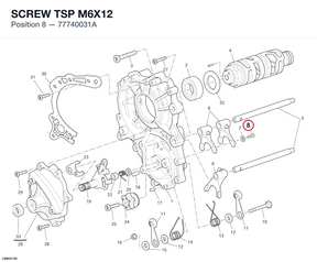 SCREW TSP M6X12 77740031A diagram position