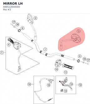 Diagram preview: MIRROR LH (A60112040000)