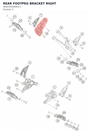 Diagram preview: REAR FOOTPEG BRACKET RIGHT (96003049000C1)
