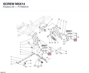 SCREW M5X14 77750021A diagram position