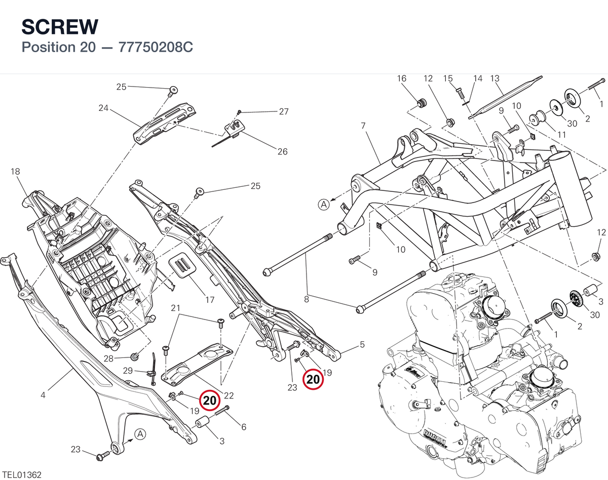 SCREW 77750208C diagram position