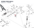 SCREW TSPEI M5X10 77750338B diagram position