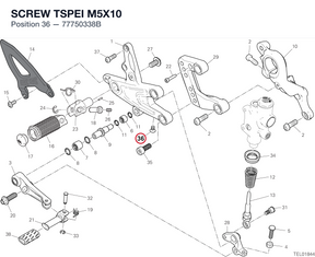 SCREW TSPEI M5X10 77750338B diagram position