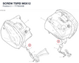 SCREW TSPEI M5X12 77750343B diagram position