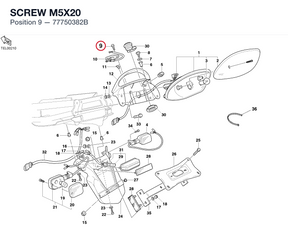SCREW M5X20 77750382B diagram position