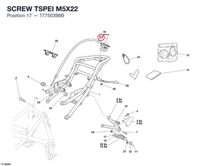 SCREW TSPEI M5X22 77750398B diagram position