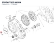 SCREW TSPEI M6X14 77750498C diagram position
