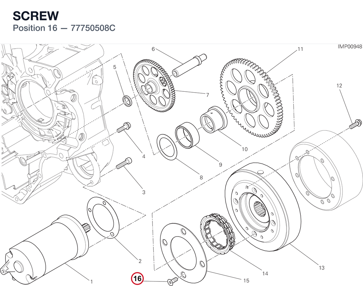 SCREW 77750508C diagram position