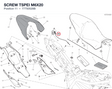 SCREW TSPEI M6X20 77750528B diagram position