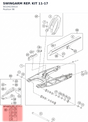 Diagram preview: SWINGARM REP. KIT  11-17 (90104230010)