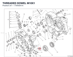 THREADED DOWEL M10X1 77840041A diagram position