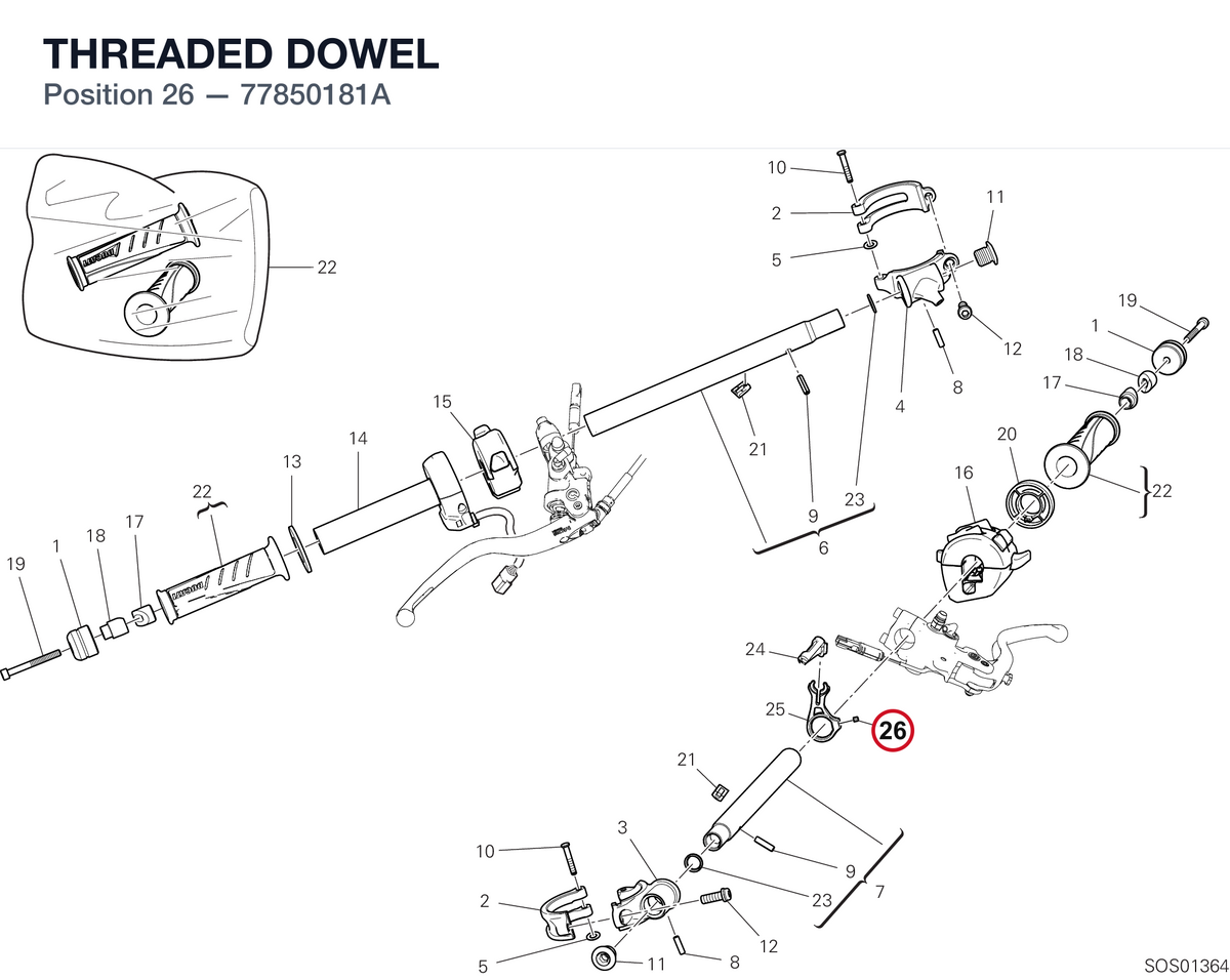 THREADED DOWEL 77850181A diagram position
