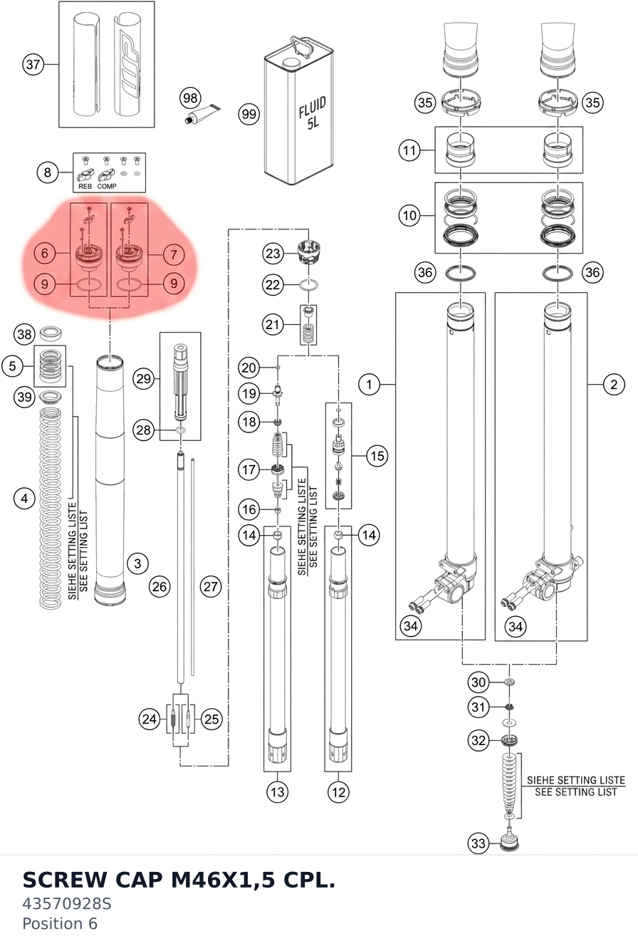 Diagram preview: SCREW CAP M46X1,5 CPL. (43570928S)
