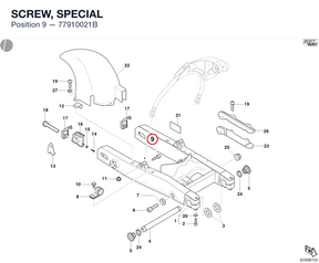 SCREW, SPECIAL 77910021B diagram position