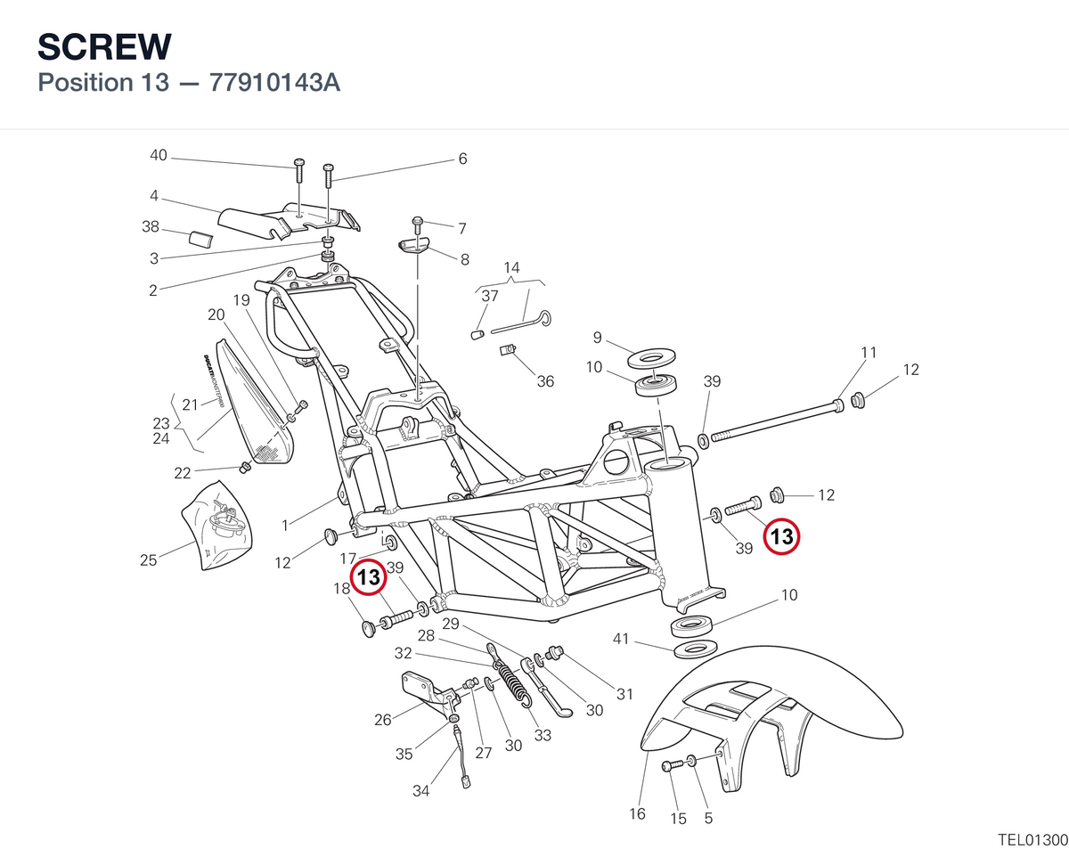 SCREW 77910143A diagram position