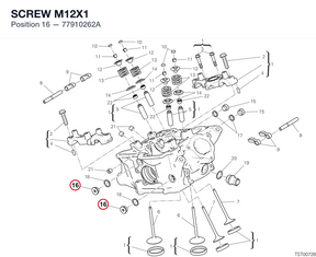 SCREW M12X1 77910262A diagram position