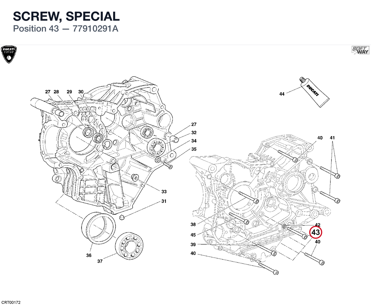 SCREW, SPECIAL 77910291A diagram position