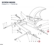 SCREW M8X90 77910371B diagram position