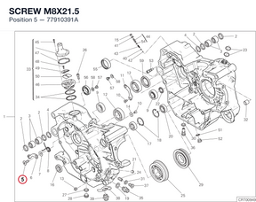 SCREW M8X21.5 77910391A diagram position