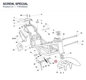 SCREW, SPECIAL 77910552A diagram position
