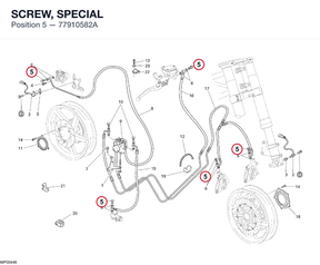 SCREW, SPECIAL 77910582A diagram position