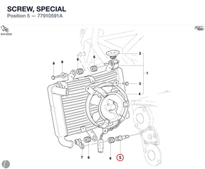SCREW, SPECIAL 77910591A diagram position