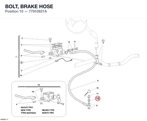 BOLT, BRAKE HOSE 77910821A diagram position