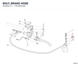 BOLT, BRAKE HOSE 77910821AB diagram position