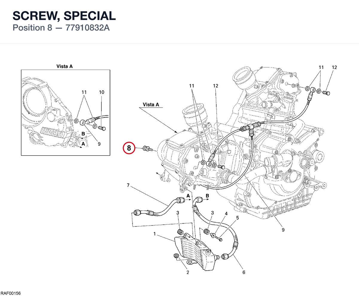 SCREW, SPECIAL 77910832A diagram position