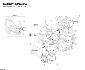 SCREW, SPECIAL 77910832A diagram position