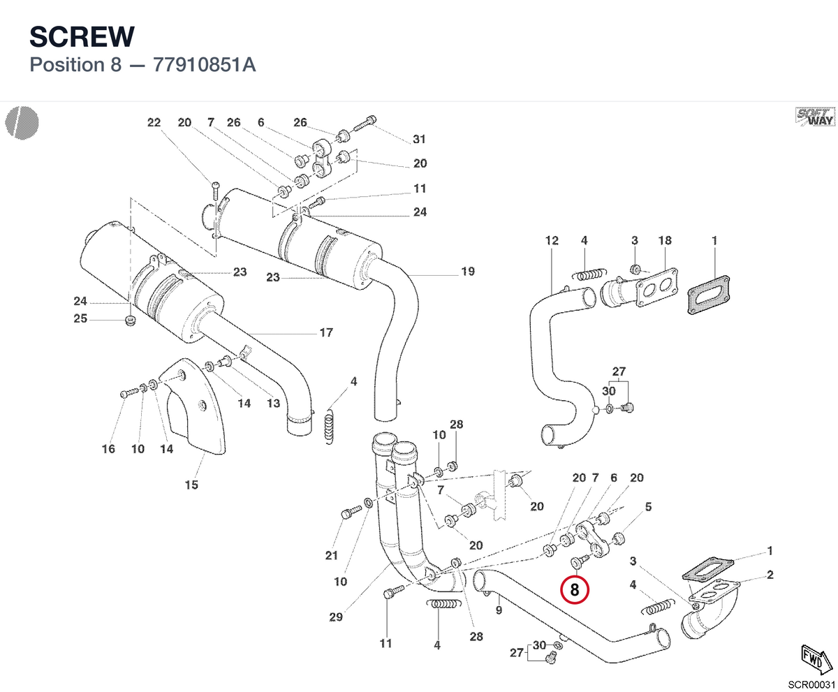 SCREW 77910851A diagram position